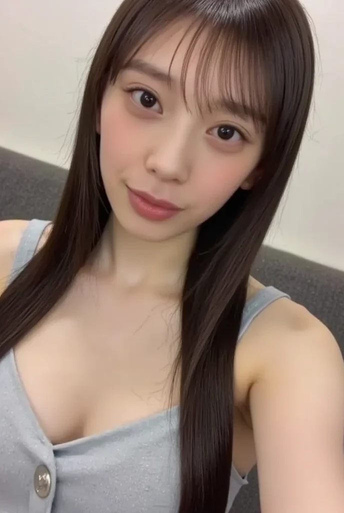 Cute blonde Japanese girl