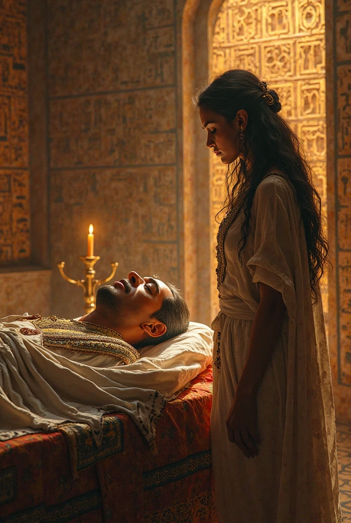 Cleopatra poisoning a Egyptian man