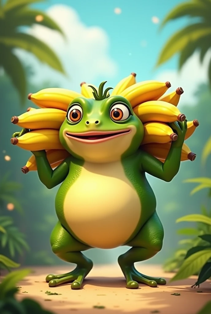 I would like you to create an artwork of a humanoid Peashooter character inspired by the 'Plants vs Zombies' game. The character should be a female, her body should be large and colored in a vibrant orange, giving her a bold and unique appearance.
Her hands should resemble large leaves, emphasizing her plant-like nature. She should have no visible ears but is wearing large, prominent earrings that stand out.
The character's hair should be made of leaves and must fully cover her eyes. It is crucial that her eyes are completely hidden behind the leaf-like hair, adding a mysterious and playful element to her look.
Her mouth should be designed exactly like that of the Peashooter in the game, with a round, tube-like appearance that is characteristic of the original character. The overall look should blend the original Peashooter design with a more humanized, feminine form. SHE HAS A PEASHOOTER MOUTH ABD HER EYES ARE COVERED BY LEAVES