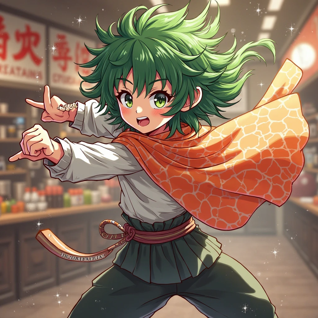 Himiko robe from Boku no hero academia. stuck to the wall showing her underwear