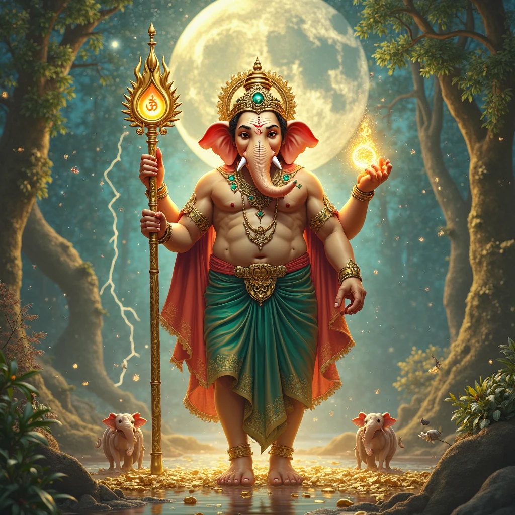 Ganesga walking in jungle