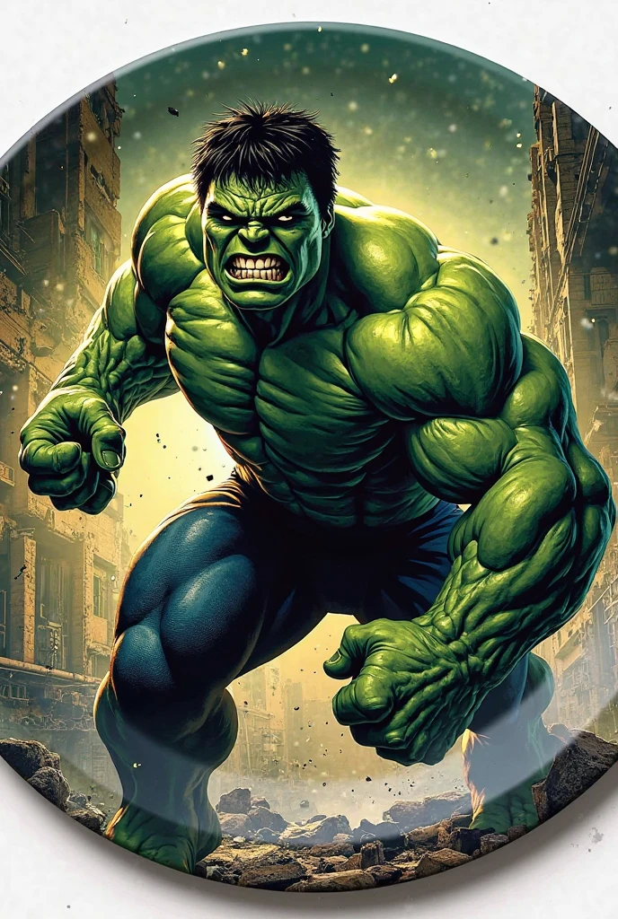 1man, green skin, muscular, Hulk, angry, purple pants, wreaking havoc with his incredible strength, triumphant smirk, clenched hands, clenched teeth,intricate details, masterpiece, absurdres, best quality, realistic, Highest Quality, (diffused soft light), dramatic lighting, simple background