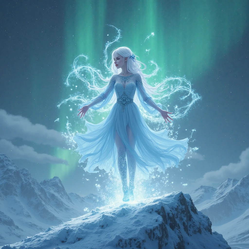Gelid is a holy power that manifests as aurora lights, frost, and snow. It is inspired by and sourced from the long, cold nights of winter, and is associated with darkness, snow, frost, clear skies, and the northern lights.