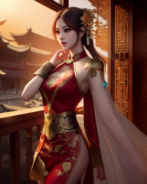 Fantasy novels，Fairy, Martial God, Ancient Oriental Country, Chinese Woman，Cheongsam beauty CG animation