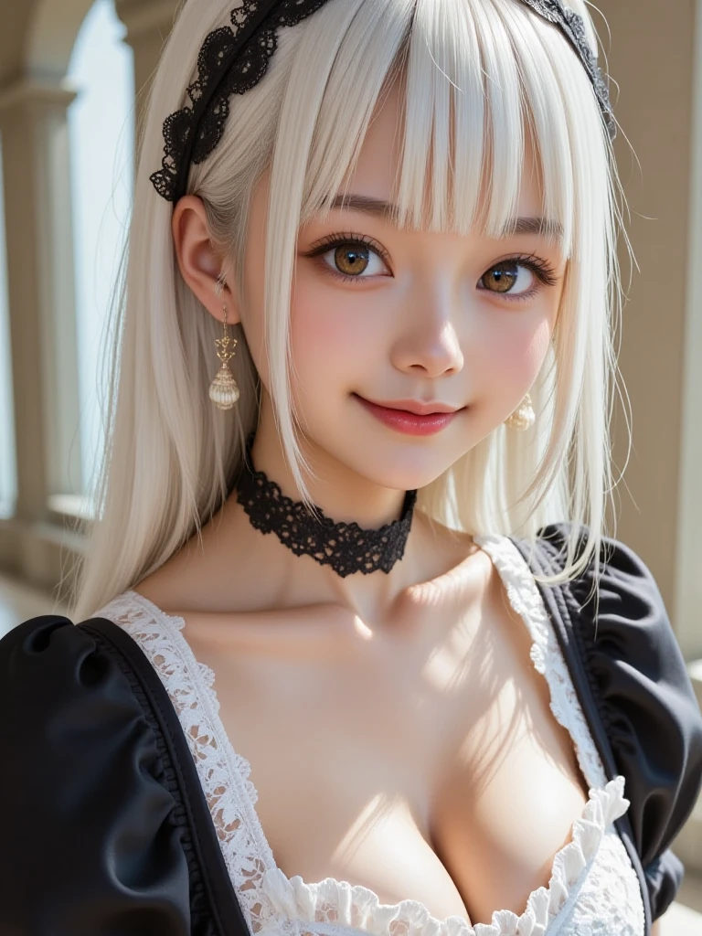 nsfw,Super big breasts,tits,Nipples,Breasts bigger than face,No clothing required around the chest,Big Breasts,より大きなtits,titsを強調,Exposed breasts,高めに結んだTwin tails,Curly Hair,(((White Hair))),Twin tails,Gothic Lolita,Don&#39;t part your bangs
