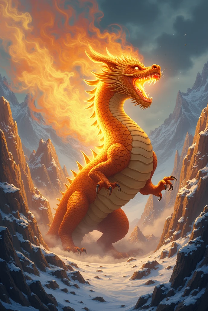 Biological name:Flame Dragon、They mainly appear in scorching hot volcanic areas.。Body length is 15m、Weight is 3,500kg。It attacks with super-hot flames that it shoots from its mouth.、It is said to incinerate enemies in an instant.。Vulnerable to water and cold。