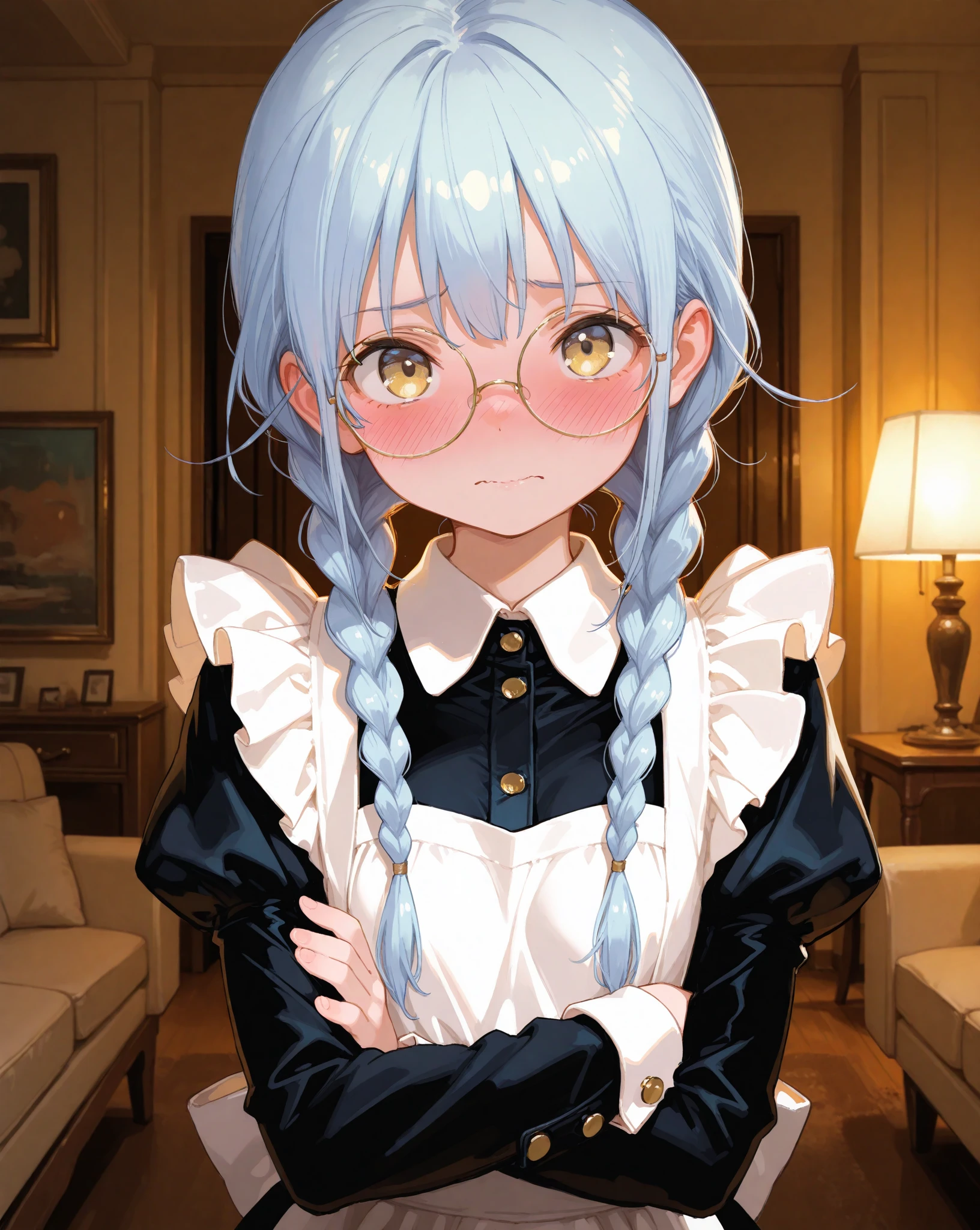 masterpiece,top quality,best quality,official art,beautiful and aesthetic,extremely detailed,high quality,highres,16K,RAW,ultra highres,ultra details,finely detail,an extremely delicate and beautiful,extremely detailed,lovely sweet cute moe face,glowing skin,blush cheeks,cinematic lighting,sharp focus bokeh,highlight cinematicpostprocessing,intricate human hands fingers,thighs,pale skin,1girl,hair between eyes,extremely close up face,white skin,<lora:more_details:0.5>,(from above:1.2),slender,small breasts,<lora:kafuu_chino:1>,chino work,long hair,white shirt,blue vest,black skirt,blue bowtie,cute moe girl barista,in coffee shop focus menu board,x hair ornament,:3,