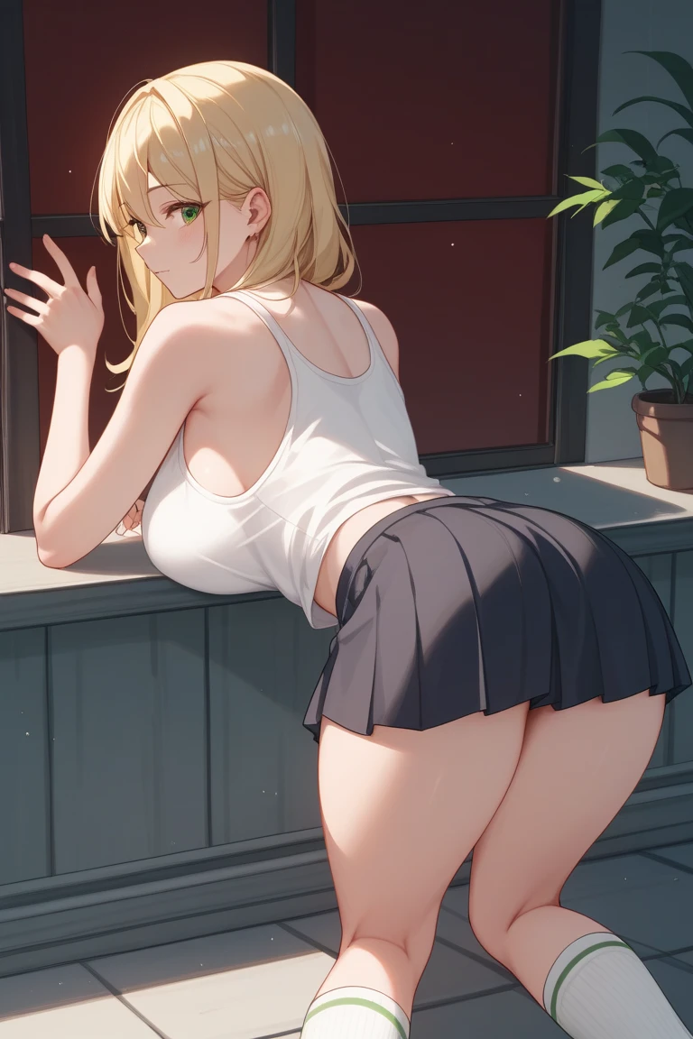 Super masterpiece,top-quality,ultra-detailliert,realisitic,Hyper-detailing,(Perfect Anatomy),1girl in,Solo,ahoge,Slender body,((small tits)),((Small buttocks)),Embarrassed blush,gleaming skin,(Transparent Polyvinylidene Chloride)