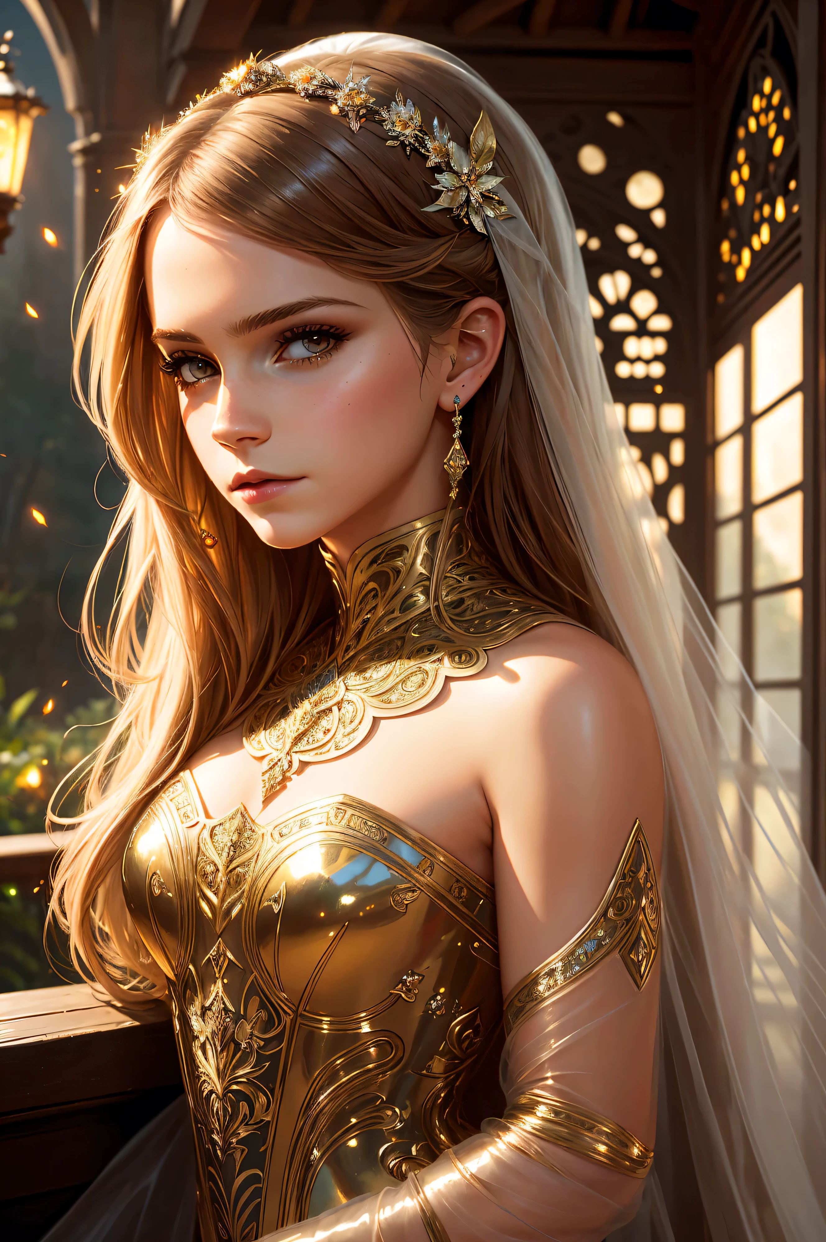 (best quality:1.2,Special details,photorealistic portrait:1.37),beautiful woman,golden eyes,(Elegant,long flow,flow smoothly:1.1) hair,sexy tits, Strapless, cropped waist shirt, golden ratio, complicated details, beauty of nature, bright colors, soft light