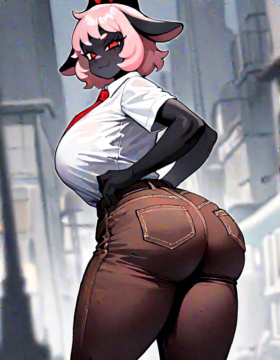 highly detailed, high quality, masterpiece, beautiful, (full shot, back side), sligarthetiger, whisper the wolf, wolf, athletic female, Candid, canine, canis, camel toe, curved leaves, wolf, mammal, 5 fingers, 5 toes, bedroom eyes, big butt, blue eyes, black body, black fur, black nails, black nose, white sclera, bubble ass, busty, bottomwear, butt, claws, black one piece swimsuit, feet detail, fingers, fluffy tail, genital outline, grabbing own ass, one hand on ass, humanoid feet, humanoid hands, horny face, in love to the viewer, large bum, long fur face, long wolf's mane, looking at viewer, nails, narrowed eyes, on one leg, one leg up, partially visible vulva, plantigrade, platform sandal, protective mother countenance, pose, raised leg, sandals, shirt, sandal dangle, smile, soles, soft soles, meaty soles, solo, sheap space, spreading ass, long wolf tail, brown fur, Brown body, tall female, thick thighs, toe claws, toes, voluptuous, wide hips, yellow head, yellow fue, brown inner ear, curvy figure, curvaceous, absurd res, hi res, signature, in a spaceship next to a large window space
