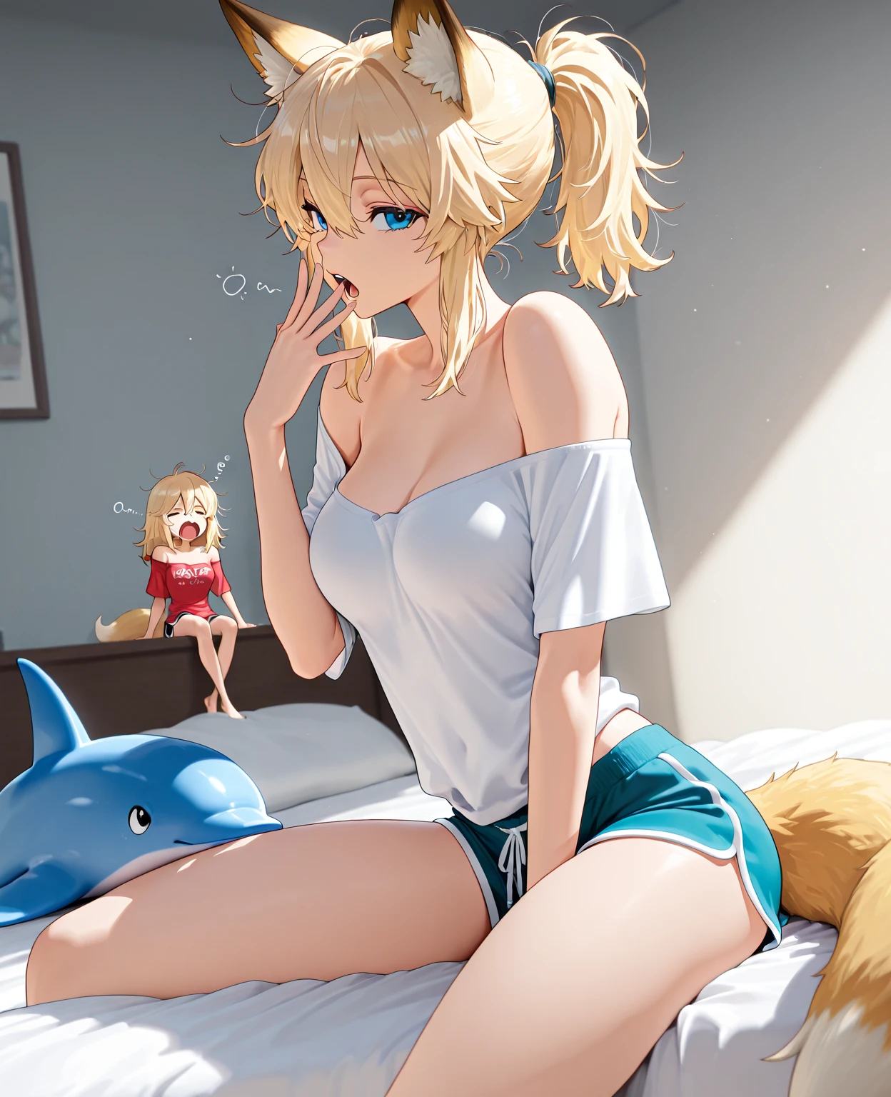 (Nude:1.2), (See-Through Bikini:1.3), (Blush:1.4), Child, Dog Collar Restraints Orgasm Seductive Facial Expression Sensual Crying Toy Insert Open Legs Large Sweat
