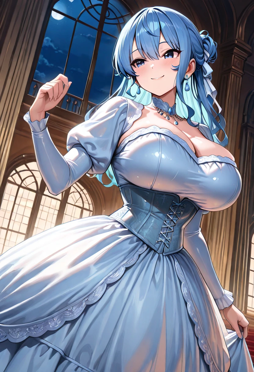 ((anime artstyle)),(Masterpiece),(Best Quality), (Super Detail),(Highly Detailed CG Unity 8k wallpaper),((Very Delicate and Beautiful)),1 lady,((full body portrait)),((standing in garden)),((solo)),(((1 princess in gorgeous embroidery and jeweled extremely gorgeous rococo princess ballgown with voluminous full length hoop skirt))),(((huge crinoline hoopskirt))),long train,((gorgeous embroidery and jeweled)),voluminous frills,See-through,(((extremely gigantic tits,skindentation))),cleavage,((absurdly Long Straight Hair,extremely voluminous Straight long Hair,absurdly Long Straight Hair)),(finely detailed face and eyes),((seductive smile,embarrassed)),clear pupil,extremely gorgeousfull hair ornament,(bling-bling jeweled extremely gorgeousfull tiara),((bling-bling gorgeous gemstone jewelry)),gorgeous long veil,((ultra long gloves)),(beautiful background),(full body),((gorgeous embroidery and jeweled extremely gorgeous rococo princess ballgown with voluminous full length hoop skirt))