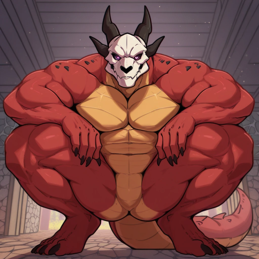 bright red colored bara shark, red skin, large hairy pecs, strong physique, tribal tattoos, scarlet samurai hair in ponytail, cyan colored eyes, black sclera, very muscular, perfect anatomy, scars on body, full body view in frame, nipple piercings, solo, masterpiece, sexy pose, manly pose, beard, strong jaw, thick thighs, giant biceps, huge hairy pecs, muscular, smirking, smug expression, shark tail, standing posing, arms behind head, wearing small thong, wearing sleeveless hoodie, grin, amazing shading, full body, detailed hands, detailed eyes, detailed face, detailed arms,anthro, muscular, abs, (detailed:1.5), male, abstract background, amazing composition, golden ratio, detailed background, by Angel_lazzu, by zackary911, by SligarTheTiger