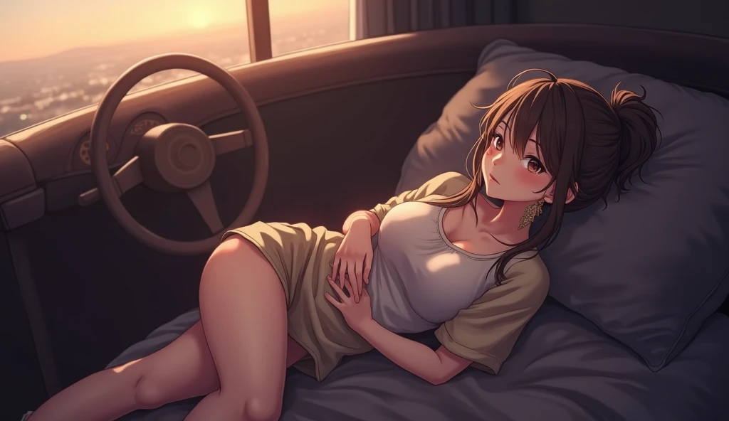 SFW, (Photo-realistic:1.9), ((Closeup from Ass to Face)) ExtremelyDetailed (SchoolGirl Lying on back) Spread Legs Up, perfect face, PrincesTiara, (Delicate Clothing textures) SailorUniform with RedRibbon (((WhitePanties))), correct anatomy, perfect hand (4 fingers and one thumb), Corrected Childish fingers, corrected leg to foot line, Car Interior, ((Starry Colorful Lights at Dusk)), (Hidden Arm) Hidden Feet, (TopQuality 8K Ultra-detailed)(masterpiece:1.2)(ProfessionalPhoto:1.37)(Acutance:0.8)