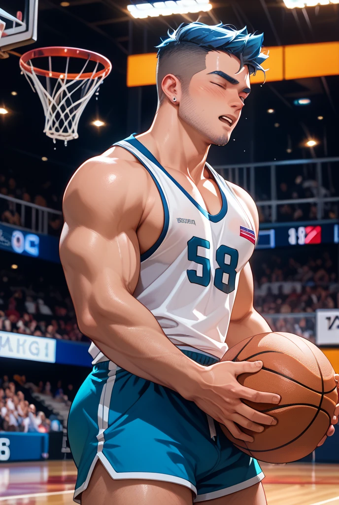 muscular man,(penis,testicles,frenulum,glans:1.05),
basketball player, Basketball clothes, no pants, sweat shirt, strong thighs, strong chest,
many cum drops , orgasm,
bottomless, cowboy shot, frontal view, straight on, looking at viewer , male only, masterpiece, best quality,detailed, beard, fade haircut, mature male, game_cg, standing, smooth, <lora:frenulum_w2-000116:.28>