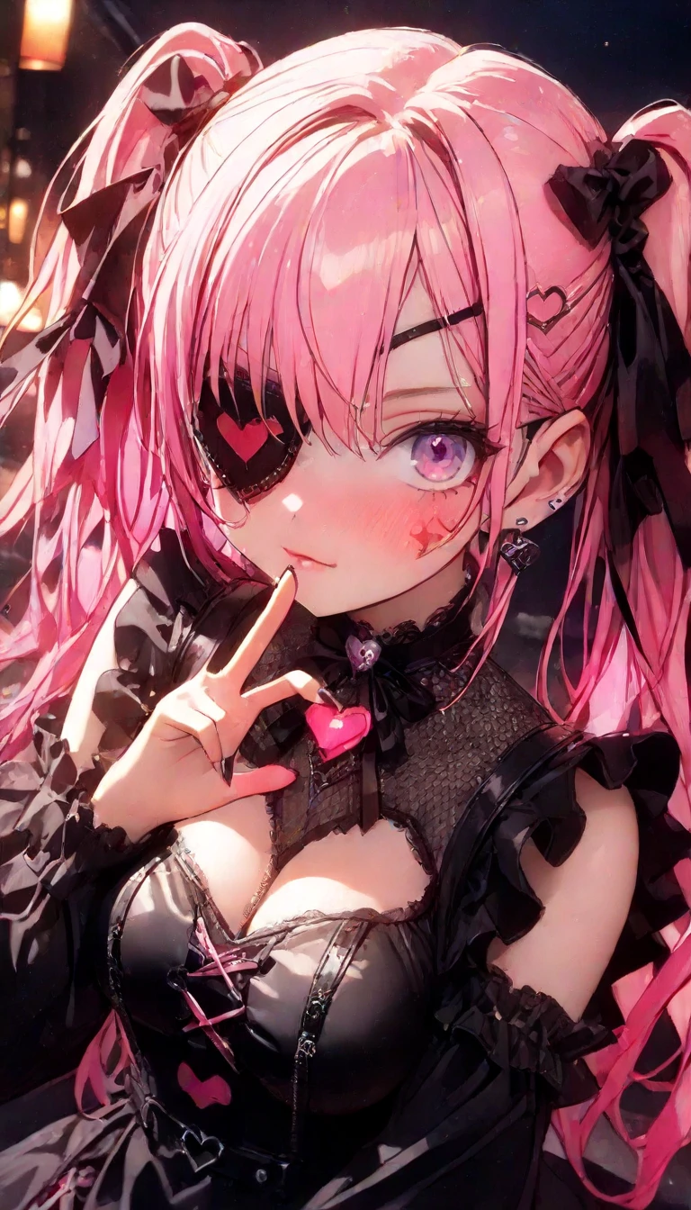 ((appearance々Colorful rainbow hair with mixed colors)),((Curled Hair)),(Bewitching smile),((Eyes with a mixture of colorful colors)),(balloon sleeve long sleeve clothing),(plaid long sleeve tops),((colorful long vest),((Shining corset with sequins)),((pov from down)),Slight red tide,((I put my hand on my face and scratch it)),((looking at me、she dressed boldly.)),((Covered with rainbow colorful roses))(Vampires),((long fangs)),blood stains on the mouth,(((close up of face))),((Collars and necklaces decorated with roses)),(Rainbow-colored oversized moonlit night),((Late night outdoor)),(The whole thing is enveloped in a faint light),((breast closeup)),