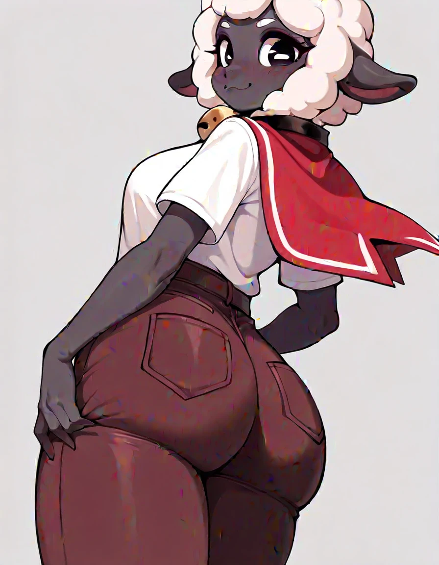 big ass,sexy,milf,Sheep,girl,furry,Sitting,giant ass,cabelo branco,Wearing extra short shorts,black skin,demon