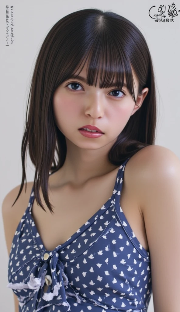 (((Black vinyl bikini with small polka dots:1.35)))、(RAW Photos, Highest quality), (Realistic, Realistic: 1.3), masterpiece, Very delicate and beautiful, Very sophisticated, CG, Unity, 2k wallpaper, wonderful, Are you okay, Bright smile, Very sophisticated CG Unity 8K wallpapers, Large file size, 超High resolution, High resolution, Absurd, Soft Light, ((short hair: 1.3), Short bangs, Silver Hair, Floating Hair Nova Frog Style), Details of a beautiful girl, Are you okay fingers, very Are you okay eyes and face, Beautiful nose details, Beautiful eyes in every detail, Long eyelashes, Light on the face, Looking at the audience, (Shut your mouth.: 1.2) 1 Girl, cute, young, Adult face, (whole body: 1.3) Realistic Face, Realistic body, Slim and beautiful thighs, ( Urzan-6500-v1. 1:0.8) business suit, Cross lace clothing, Collared shirt, Open clothes, office, Open cardigan, Black thighs,