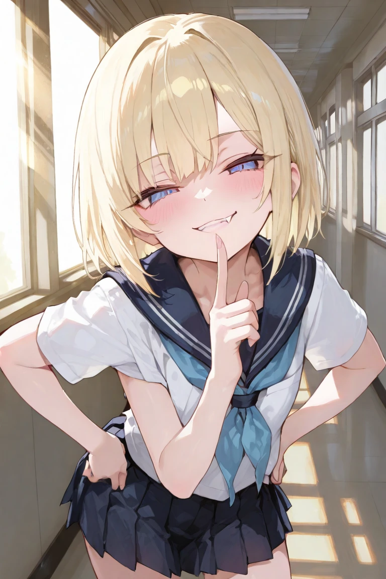 Highest quality,(Beautiful, detailed eyes:1.2),School classroom,(Sweating all over:1.3)，(Five beautifully anatomically correct fingers),(futanari masterbation)，A big penis grows out of a pussy, 独奏 ,
