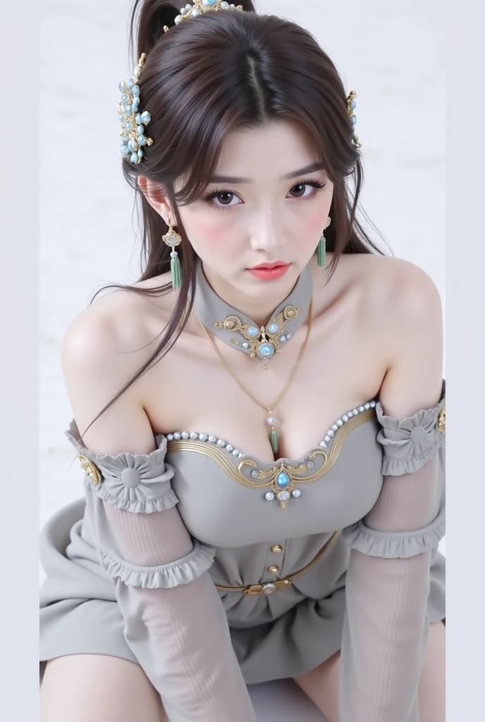 (masterpiece、highest quality、highest quality、official art、beautiful and aesthetic:1.2)、(1 girl)、extreme details、colorful、best details、official art、unity 8k wallpaper、Super detailed、beautiful and aesthetic、big 、smile、masterpiece、highest quality、(zentangle、mandala、tangle、Entanglement)、holy light、gold foil、gold foilアート、Glitter painting、Blue costume、Perfect NwsjMajmagic、in the palace
