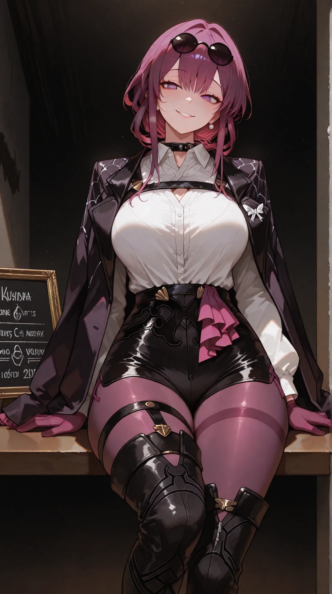 (Masterpiece, Top quality, Highest quality, offcial art, Beautiful and aesthetic: 1.2), (One girl), Very detailed, Colorful, Highest detail,
, Teacher, Red-haired, Long-haired, lipstick, Makeup, Purple-eyed, Perfect eyes, Earrings, shirt, Jacket, Black thighs, a garter belt, Absolute area, pencil skirts, uniform,
jewelry, Hands on the chest, See-through, Look at the Beholder, hair adornments, choker necklace, Shy,
(Big: 1.2, Upper body, from bottom, camel-toe,) White panties, Skirt lift,
City, street, Leaning, wall, Sun, Cloud,