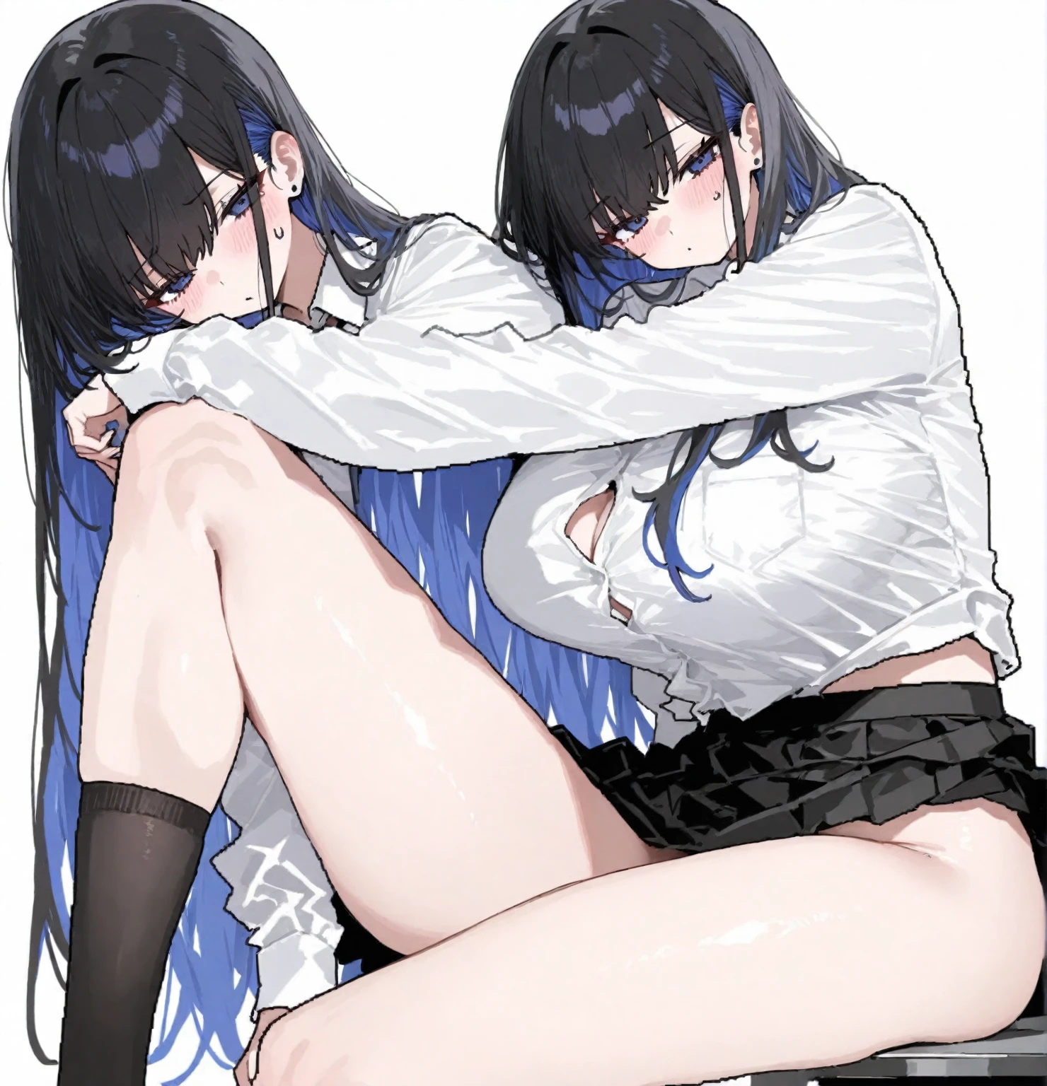 source_anime,5girls, (futanari), masterpiece, best quality, ((white background)), full body, multiple views, (((sex from behind/standing/spread legs/fellatio/blowjob/oral sex/girl on top/penetrated from behind/guided penetration/kneeling/all fours))), naked, character sheet, cum, milf, white skin, gradient hair, small breasts, medium breasts, large breasts, yuri,