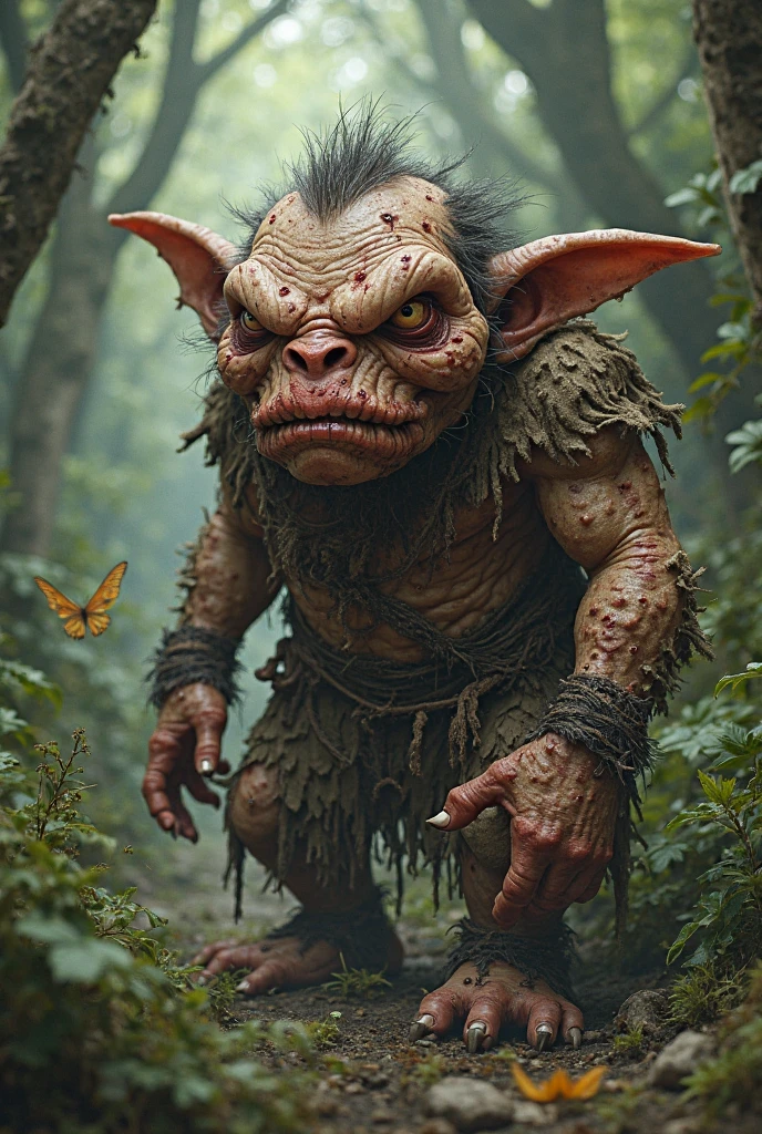 fx-monsters tree creature, analog film, Girl monster.