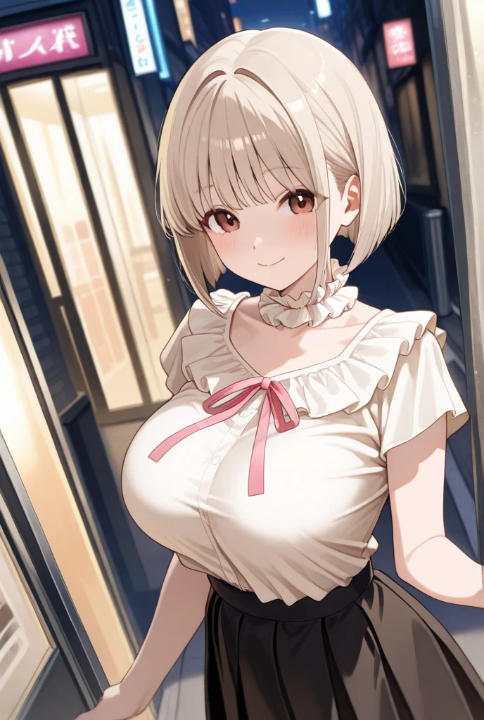 1 beautiful woman, Beautiful Office Lady, slender body, realistic, very detailed CG 統合 8k 壁紙, very detailed, High resolution raw color photos, professional photos, realistic portrait, cinematic light, beautiful details, (beautiful breasts:), (cleavage:1.2), (White shirt with wide open chest:1.5), (extremely short skirts:1.3), pantyhose, panties, squat, indoors, Sales Office, (最high quality:1.4), Super detailed, high quality, table top, (view from below:1.5)、slight smile、short hair、((White wet light underwear))、
