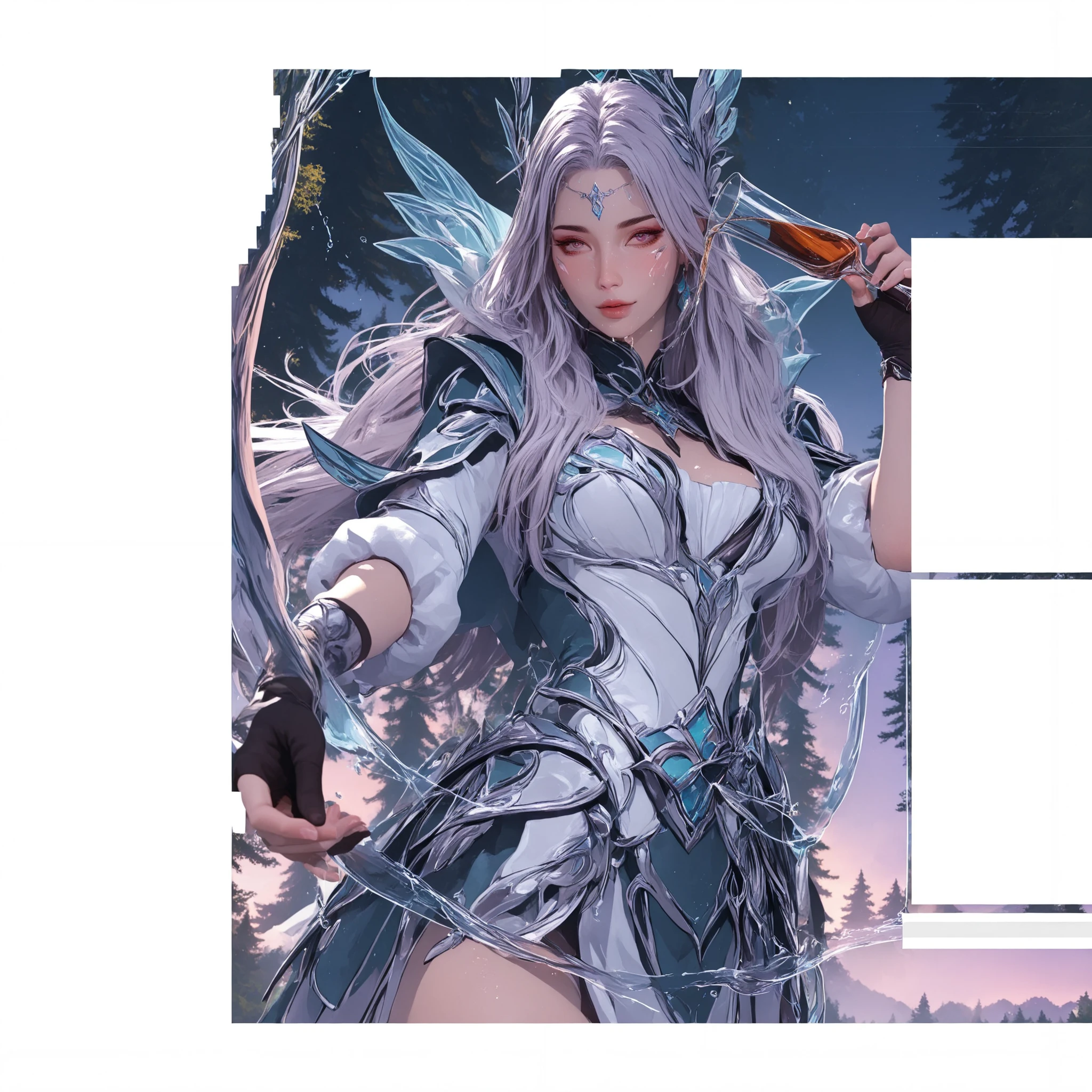 Comic storyboard:1.8, comic strip_layout,""Female magician,Magic Array,Unleash spells,combats", anatomy correct,metall armour,fantasy, Ethereal, (isolation:1.1), (glaze:1.1), (reflective light:1.2), glass, polygon, Ultra detailed, Intricate, oil on the canvas, Dry brush, (surrealism:1.1), (Disturbing:1.1), Enhanced detail., 32K ,hyper HD,Comics-like panel layout, Voice balloons, English text, Hand drawn audio stickers used in comics.