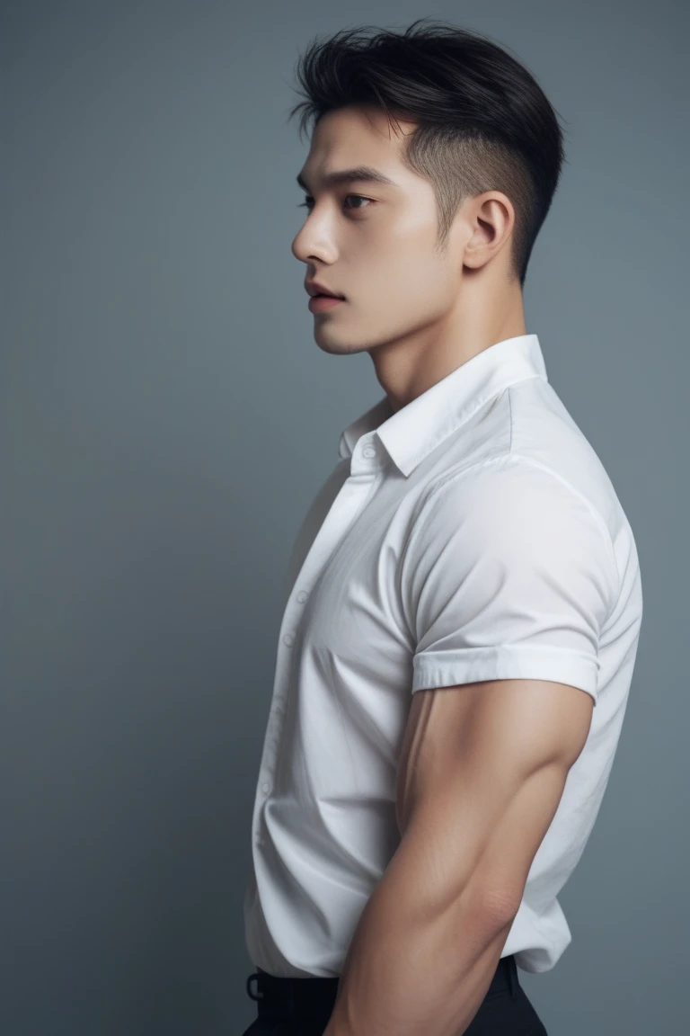 a handsome man, white background