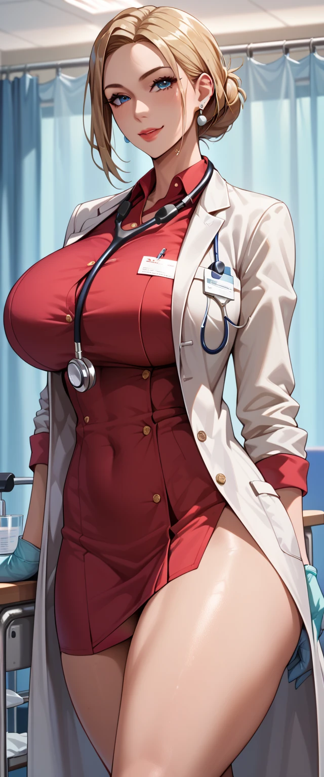 (masterpiece:1.3, top-quality), ultra high res, ultra detailed, (realistic, photorealistic:1.4), beautiful illustration, perfect lighting, colorful, depth of fields, looking at viewer, (face focus, upper body), (((1girl, 独奏))), hight school girl, gravure model, (large breasts:0.8),large ass,(((seductive thighs, skindentation))), (middle hair:1.2, half updo:1.2), light brown hair, bangs, braided bangs, dark brown eyes, drooping eyes, parted lips, shiny skin, beautiful hair, beautiful face, extremely detailed face, beautiful detailed eyes, beautiful clavicle, beautiful body, beautiful chest, beautiful thigh, beautiful legs, beautiful fingers, (detailed cloth texture, orange tops,  (Detailed cloth texture, White nurse uniform, White nurse cap, Nameplate, Stethoscope, map),, garnet necklace, (beautiful scenery), night,((standing in the palace:1.5)), (seductive-smile),((Dark brown eyes)),Oily skin,(((black panties:.15))),large breasts, gigantic breasts, sagging breasts,realistic,Monster,green skin,fanny_packing, 1girl,1boy,huge penis,, bsdm,spread legs,gigantic breasts,thighhighs,(cathedral:1.3),smile,blush,(amputee:1.4),huge testicles,rope,chain,arms up,armpits,(vaginale:1.2),collar,large insertion,muscular male, reverse upright straddle, Gigantic Sagging Breasts,((big breasts)),