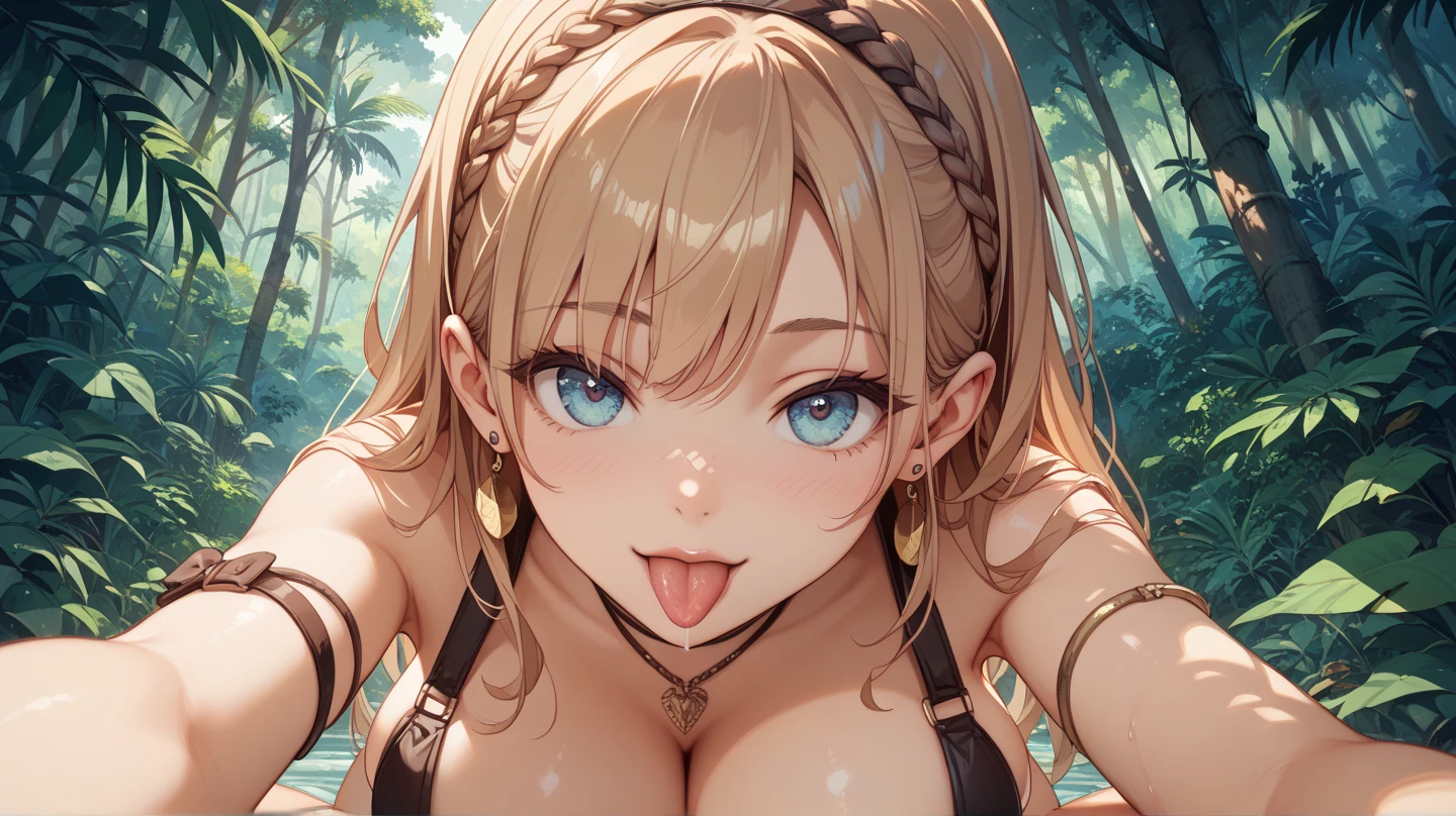 anime, Beautiful Face, Highly detailed face, (Highly detailed green eyes:1.2) , Highly detailed beach background, Best lighting, No Shadow, One girl, alone, Outdoor, Genshin Impact, Kirara, bangs, Beautiful long blonde hair, hair ornaments, Cat ear, Absurd, High resolution, Super sharp, 8k, masterpiece, View your viewers, blush, (Teasing Smile:1.2),,、Nipples are visible、naked、Emphasis on the mouth、Sticking out tongue、Open your mouth wide、Close up of face、Drooling、Highlight the face、No clothes
