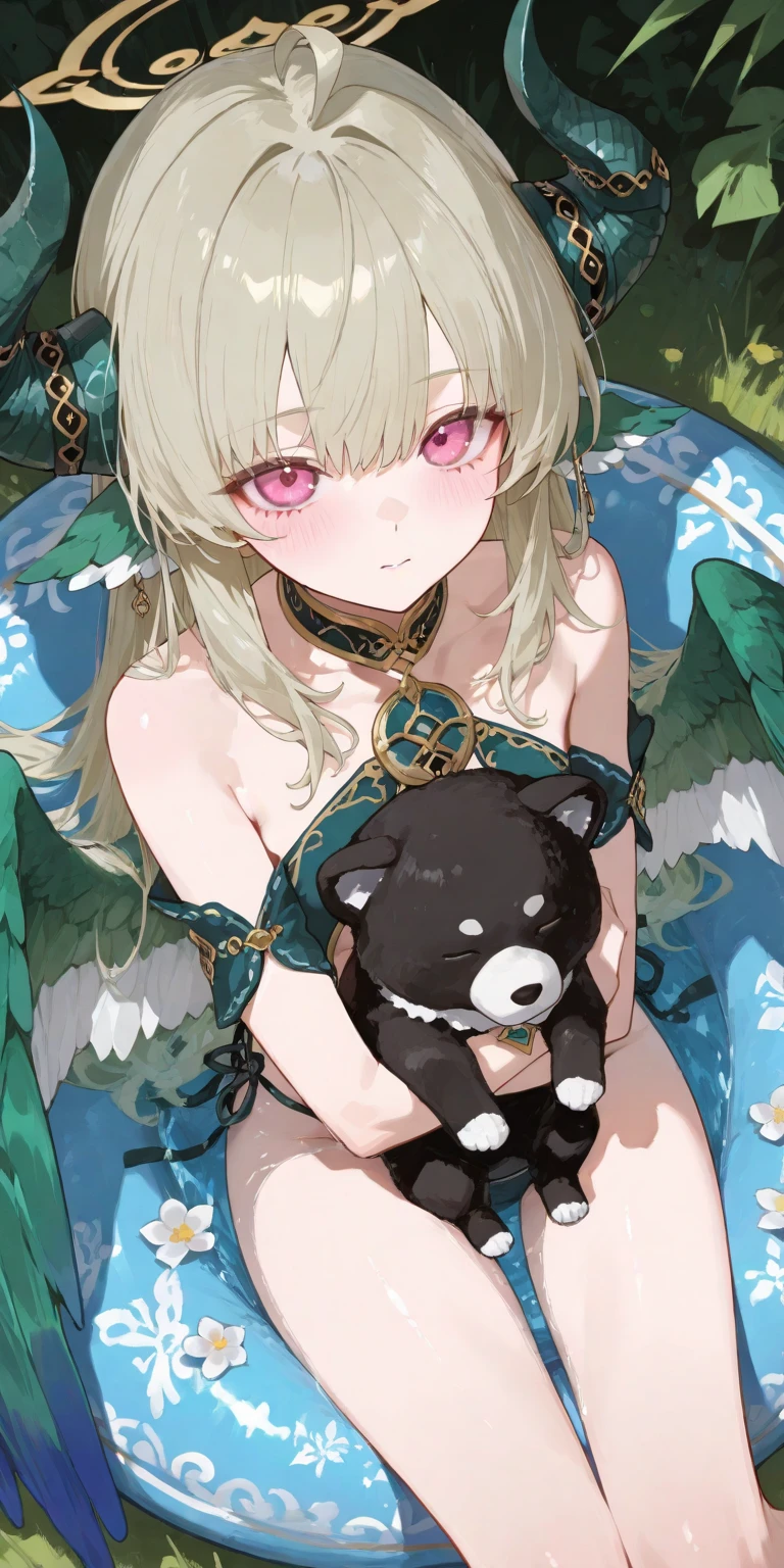 (masterpiece:1.2), (highest quality:1.2), perfect eyes, perfect face, perfect lighting, middle ages, prison, 1 boy,(flandre) blue eyes, Cat ear, big breasts, blonde, waby hair, long hair, ((((nude)))), cute eyes, medium breast, glaring, open mouth, ((from above)), ((front)), open mouth, Vivid depiction, ((spread legs)), orgasm, scared, arms up behind, ((abs)) ahegao, smile+happy, fang, cum on pussy , heart