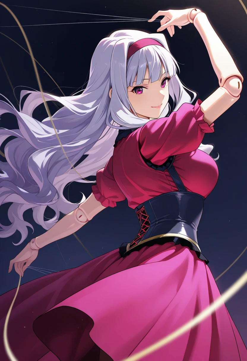human drama, (((Marionette))), (((Dolls with spherical joints dance))), Strings, thread, Shijou Takane, anime, super detail, best quality, high quality, accurate