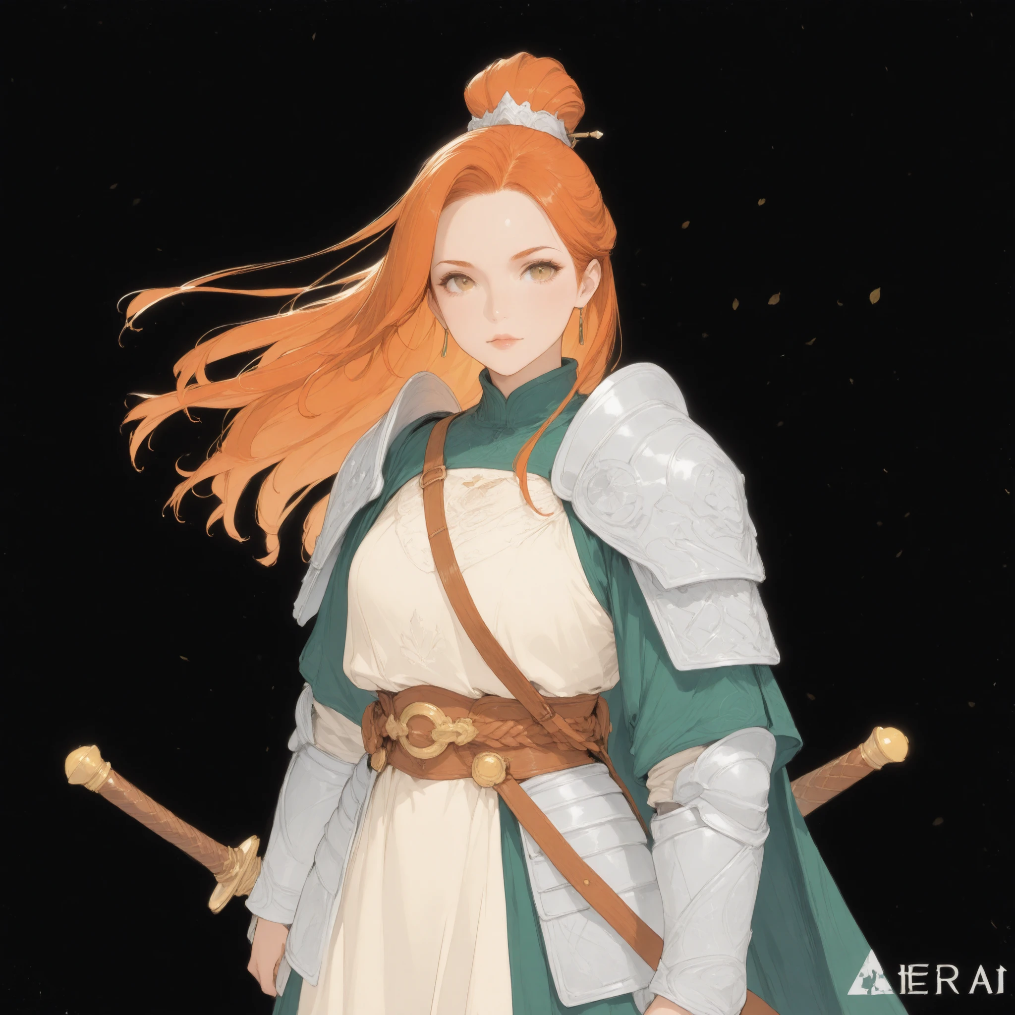 Front view of a woman,Extra large cup, are perfectly detailed,has exquisite facial features, Clothes are exquisite ,forest background, Game Character Design ,3D Rendering