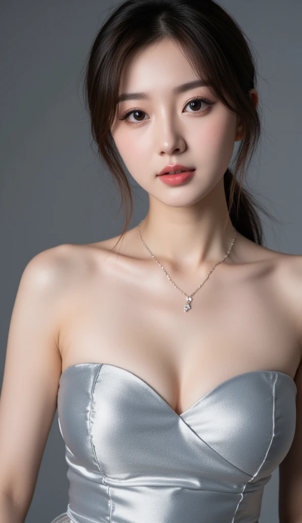 (8K, Raw photo, Photorealistic:1.25) ,( lipgloss, Whip, gloss-face, Glossy skin, Best Quality, 超A high resolution, depth of fields, chromatic abberation, Caustics, Broad lighting, Natural Shading, Kpop Idol) Watch the audience with tranquility and goddess-like happiness,Transparent intimate clothing,black curly hair,Pink high heels,Crystal Shoes,((((Upper body naked)))),Downboob,sideboob barbosa、Random View))