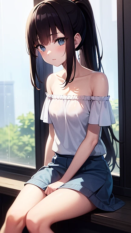 Indian girl with long hair 