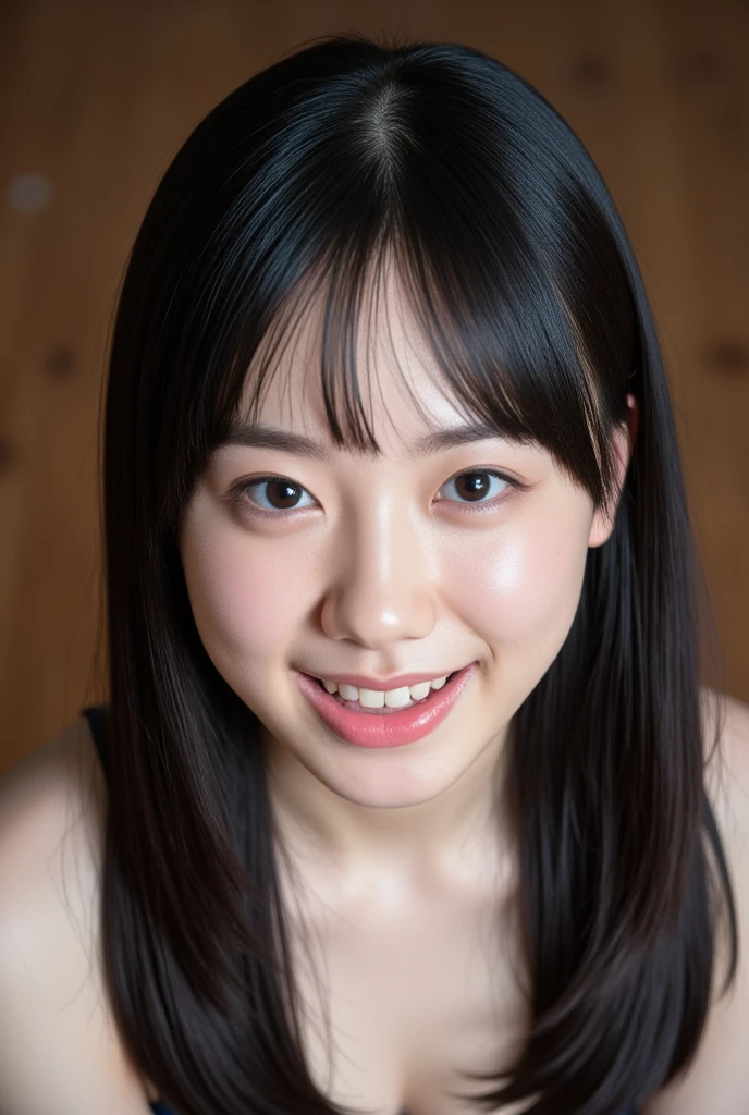 One girl, View your viewers, Upper Body, Face is wet with water、Close-up、Open your mouth wide、y with tongue out