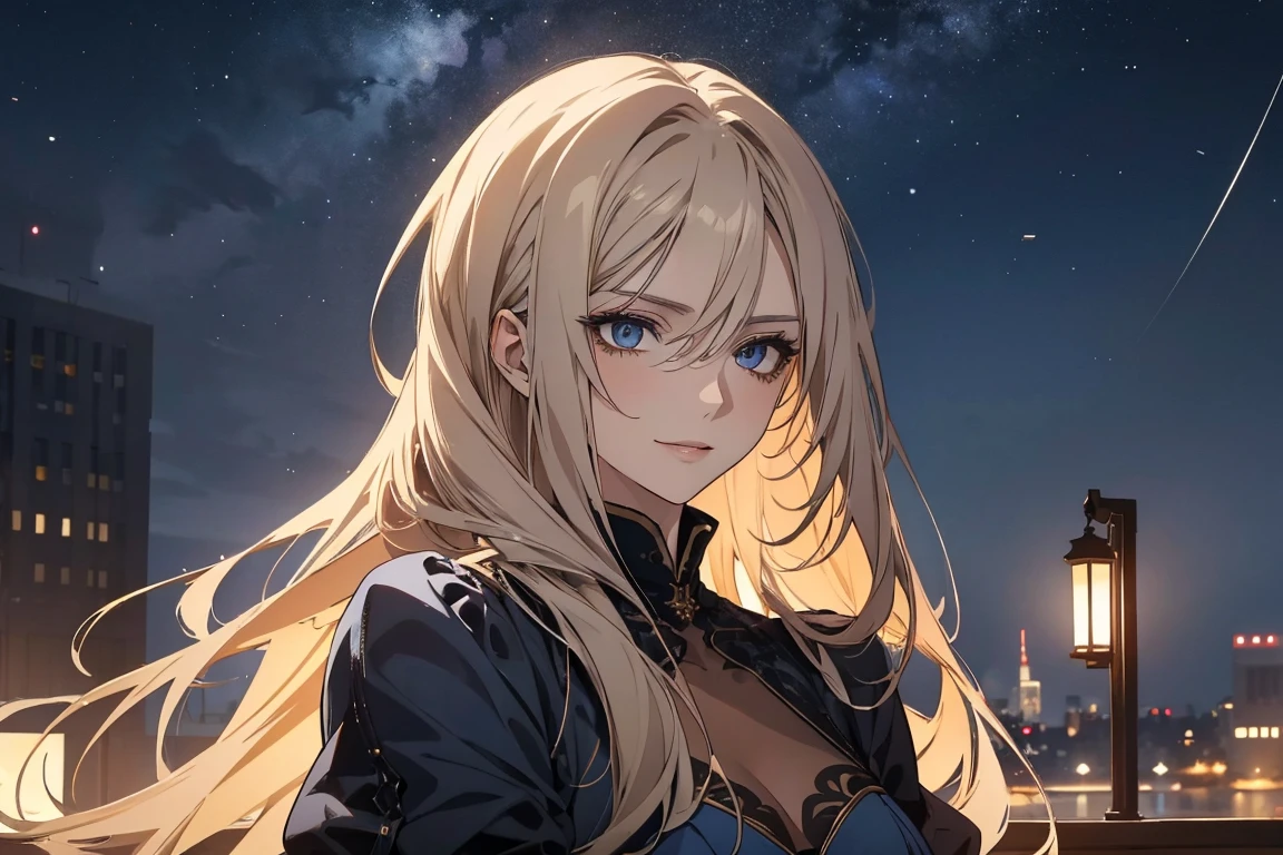 1 girl, solo, (masterpiece), 8k cg, stunningly beautiful girl, intricate details, chromatic aberration, ((bust shot)), ((looking at viewer)), 1girl, (long hair, (Blonde hair) Overalls, collared shirt, artist, paint, mage), blue Eyes, extremely beautiful and delicate portrait, cute face, wide smile, joyful, soft cheeks, blush, makeup, absurdres, cinematic lighting, dynamic lighting, fantasy, ((dark background, fog)), (((tmasterpiece),(Very detailed CG unity 8K wallpaper),best qualtiy,cinmatic lighting,detailed back ground,beatiful detailed eyes,,(Very fine and beautiful),(Beautiful and detailed eye description),ultra - detailed,tmasterpiece,))