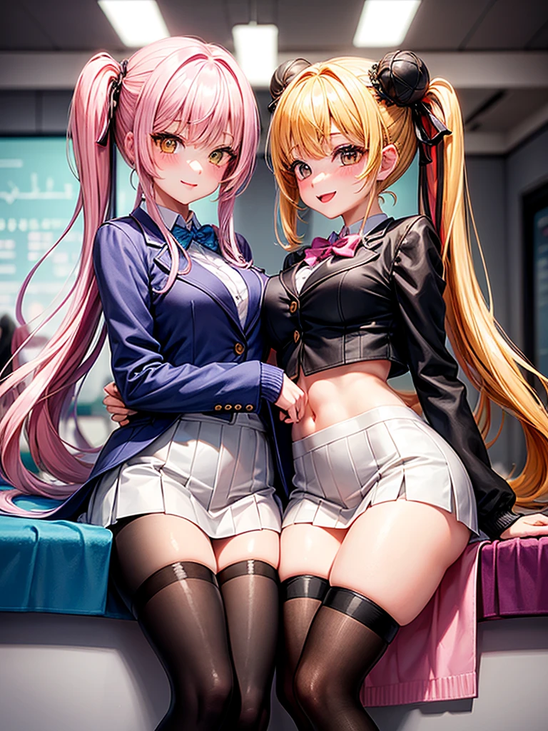 Wearing a white shirt smil invite kneeking Longhaire pink there piercings Gesture to unfasten the garter belt seduces gyuru piercings Tying up hair shoulder straps Soio Have a scrunchie Cute underwear High school students