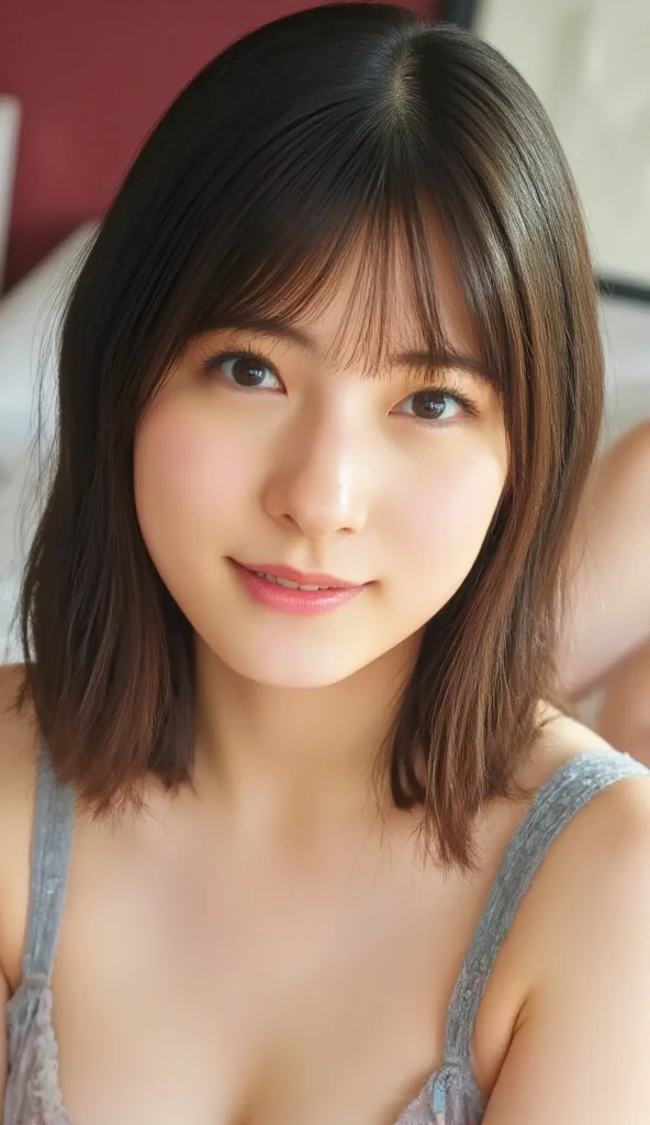 one girl, (a beauty girl, delicate girl:1.3), (:1.3),light smile,medium hair,dynamic pose, break,((nsfw,nude,open clothes,topless,nipple,Small areola)),jacket,sitting,bench break, very fine eyes, (symmetrical eyes:1.3),(navel), break, (city), perfectly trimmed fingers, break, small breasts, brown eyes, parted bangs, brown hair, break, (eyes and faces with detailed:1.0), break, (masterpiece, best quality, ultra detailed, detailed face, 8k),