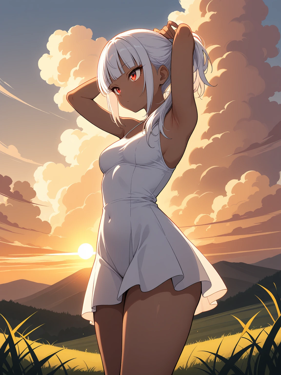 Boy, White hair, pink freckles,  bundle, Pink eyes, (black sclera on the right eye, heterochromia), Ideal Anatomy, (Best quality, masterpiece:1), fluffy, boy, antro, 4 hands, Gold Tooth, hourglass figure with sharp teeth, body, mixing, Ray tracing, Backlight, blossom, mixing, falling shadow, Fill an image, halftones, movement lines, optical illusion, anaglyph, express lines, vignetting, , retina, masterpiece, accurate, Anatomically correct, textured leather, super detail, high detail, Body hair, hair on the chest, wide hips, Fluffy legs, covered in flower petals, boy , man , femboy, one flower in my hair, 4 hands, smile, solo antro , (detailed fur), (detailed skin), (Cinematic blue and purple lighting), (half body shadow), [explicit content], [Sharp Focus], ((masterpiece), (atomic hair), medium breastoral muscles, (fluffy мех), fluffy tights, fluffy breasts, furasy art, antro art, High Definition Commission, fluffy art, masterpiece, Best quality, detailed image, perfect lighting, perfect shadows, Perfect eyes, focus on the girl, flawless face, шикарное body, body песочных часов, fluffy, Fur on the body, playful look, все body, detailed fur, fluffy, antro, (привлекательное body), I look at the viewer, seductive look, seductive pose, perfect legs, perfect hair, beautiful eyes, Stunned eyes,