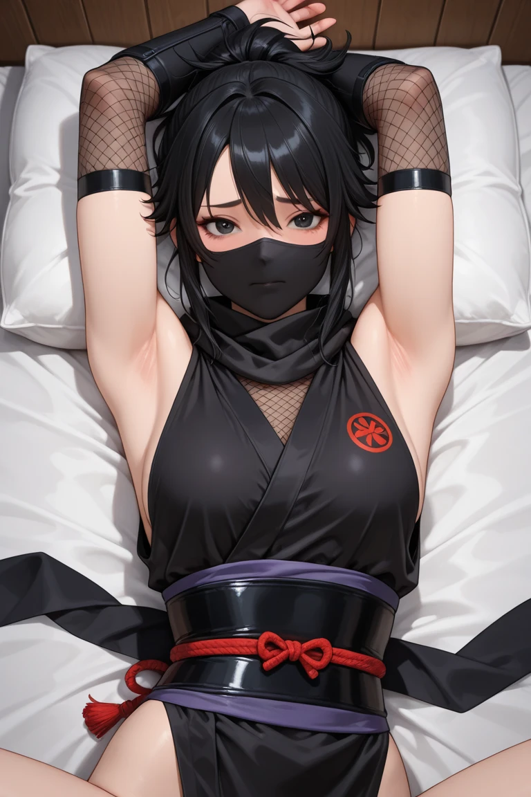 (((pov))) Photo of a mature malay female with saggy breasts (((lying on the bed))) & (((sleep))) inside (girl's bedroom), 40yo, busty body, tall body, (tanned skin), dimples, light, detailed face, ((closed eyes, snoring, open mouth)), (((hijab ,open pijamas shirt, cotton bra, pulled down pijamas pants, cotton panties)))