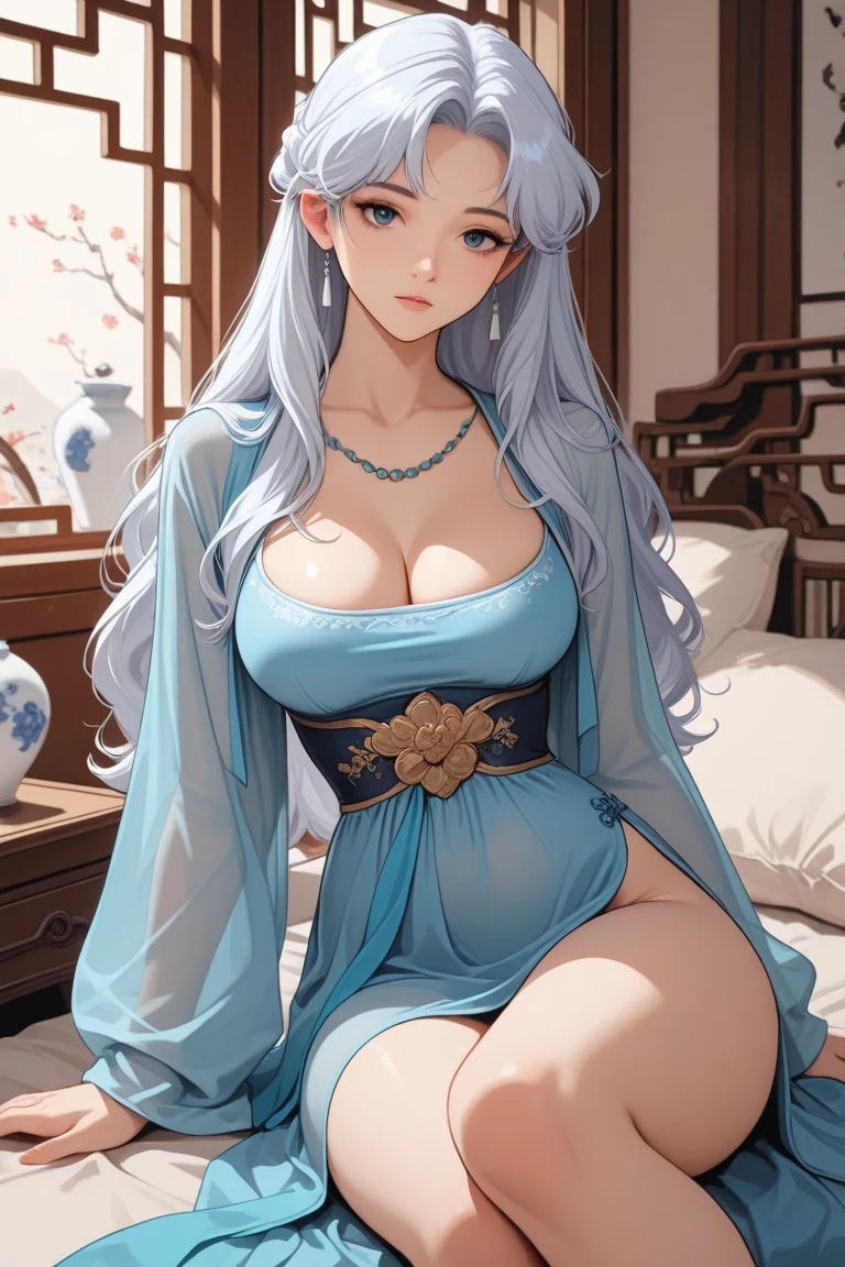 Woman in a golden transparent dress,Viewer,(((Huge breasts, Keeley University))),Slim waist,(Navel exposed,Bare waist), Long hair, extreme detailed details,High-end real site, Heavy rain scene, Detailed fantasy art, Stunning character art, Beautiful and exquisite character art, Beautiful gold and silver armor, Very detailed, Girl in Shining Armor, Exquisite headpieces and jewellery,Crystal jewelry filigree, galaxy, Stunning visuals, (Dynamic Stripes, light rail:1.2), Vibrant colors,Long hair动漫女孩和fox, Beautiful platinum fox lady, 白毛fox, Beautiful character painting, Beautiful anime portrait, fox耳朵的女孩, a beautiful fox woman, Mystical artwork, Guweiz, by Ren Renfa, fox, Large Breasts，Full breasts，Golden ratio figure，Perfect body，Ultra wide-angle shooting，Full body shot，Body close-up，Full body shot，Look at the audience，Wearing a tulle bikini，Soft anime illustration, Soft dark background，Fujifilm XT3 Clear focus, f 5.6, High Detail, Clear focus, Dramatic, (Wearing openwork clothing), (Looking at the audience:1.8), (Natural light), (Tempting)translucent, Good velvet quality, Compared, Divine Light,, Silver gray hair, Sky background, Absolute Strength,Female angels，Girl in sexy silk,，Large Breasts，Full breasts，Golden ratio figure，Perfect body，Ultra wide-angle shooting，Full body shot，Body close-up，Full body shot，Look at the audience，, Wearing a tulle bikini, Model shooting style, Large Breasts，Full breasts，Golden ratio figure，Perfect body，(Extremely detailed CG 8k wallpaper unit), The most beautiful artistic photos in the world, , 8K Ultra HD, soft light, high quality, Film Grain, Fujifilm XT3 Clear focus, f 5.6, High Detail, Clear focus, Dramatic, (Wearing openwork clothing), (Looking at the audience:1.8), (Natural light), (Tempting) Lying on your side in bed，Lazy gesture，Charming and seductive expression，best quality,masterpiece,Ultra-high resolution,(Practical:1.4),original photo,Ultra-high resolution，8K，There was a woman，White skin，Exquisite makeup，Big Wave，Black skirt，High heel，Long legs，Bright beautiful eyes，用紫色眼影打造Exquisite makeup，Large hoop earrings，