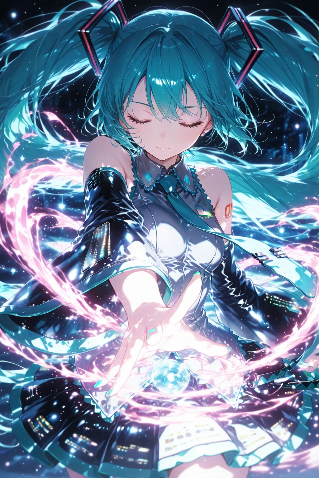 a painting of a colorful kitten on a black background,, breathtaking rendering, within a radiant connection, inspired by Kinuko Y. Craft,, magical elements, kitten icon, wow, is beautiful, casting a multi colorful spell, bright flash, flash