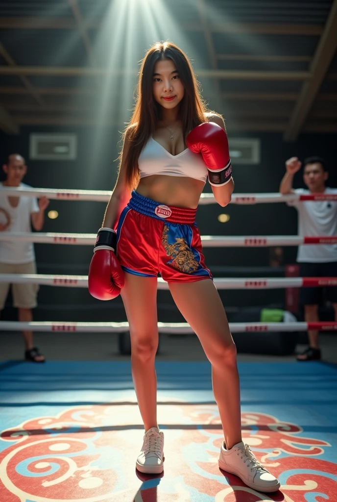 ((beste-Qualit)), ((master-piece)), (detaild:1.4), . .3D,Japanese female models ,Portrait of a beautiful cyberpunk woman, HDR (high dynamic range),2girls,high-res,unreal 5,subsurface scattering,PBR Textures,Post Processing,anisotropic filtering,deep depth of field,Maximum Sharpness and Clarity,Multilayer textures,Albedo and Specular maps,surface shading,Accurate simulation of light-material interaction,perfect proportion,octanerender,Two-tone lighting,wide aperture, low ISO, It's raining,rule of thirds, 8K RAW,Sexy,.,lifelike,athletic,Boxingglove,Combat moves,Boxing ring,Sweat,Wet shirt,fight,wound,storm,sting,asian girl,Japanese teen model,bathe,full entire body