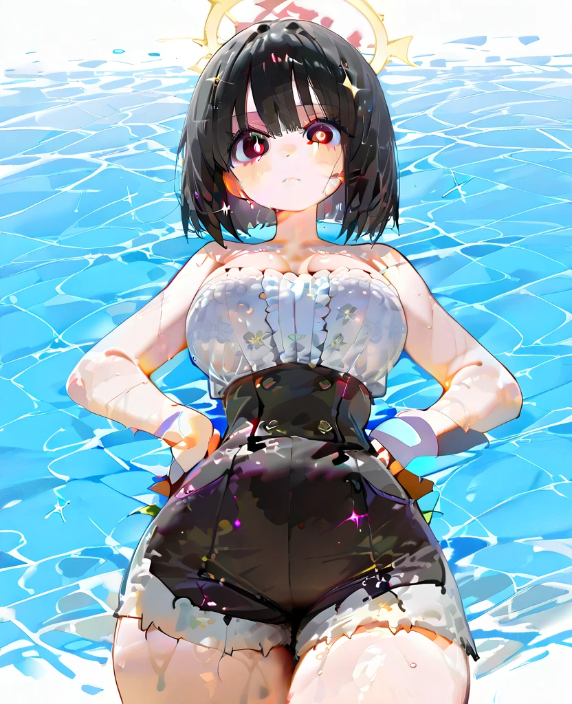 (Outdoor、Athletics場、truck)、(Racing wear、Big Breasts、Big Tits、Nipples)、独奏、Female college student、(Big Breasts、Big Tits、Nipples)、(Black Hair、Very Short Hair、Boyish cut)、nsfw、sitting、(Racing wear、Ah Racing Shorts)、Deep blue eyes and glowing skin、Oily skin、股を大きく開いてSitting、Her legs are spread wide:1.5、Sitting、Arms folded behind back、Arms around your back、((Sweat:1.4、Lots of yellow pee))、(Big Breasts、Big Tits)、Girls' High School、Athletics、truck