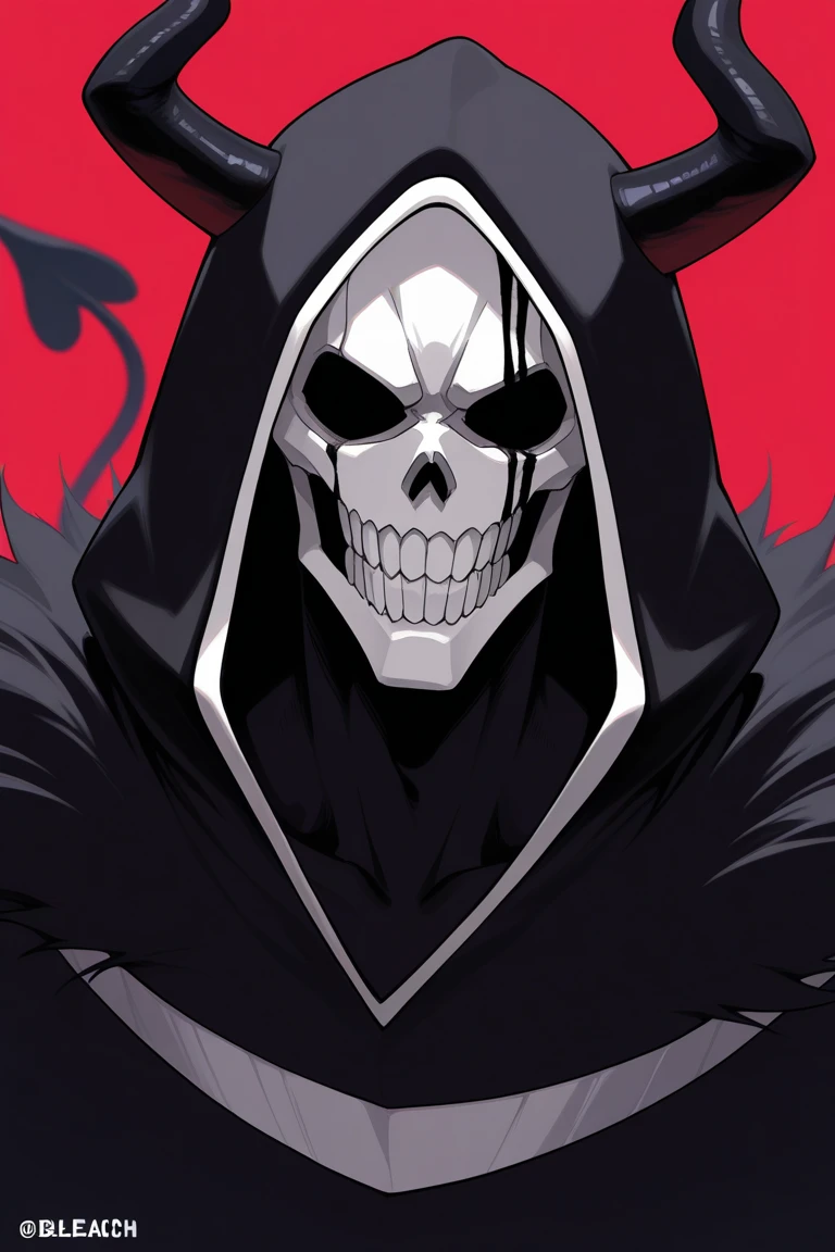 Skull, grim reaper, shinigami, death, shadow body, bats flying 