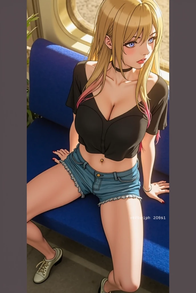 verano, DESIERTO, nubes rosadas, A land covered with roses meets beautiful girl, James Gurney, rendered art station, lente ultra gran angular, Hi-Def.. Un primer plano de una mujer sentada en un banco con una tabla de surf, Diosa rubia, 🐎🍑, chica sexy con cabello largo y rubio, sexy girl, Una hermosa rubia, muy sexy, Modelo de bikini, con cabello largo y rubio, Traje ajustado, 2 4 old female model, Vestimenta ajustada, hermosa chica rubia, muslos expuestos!!!, Cabello largo y rubio y ojos azules
