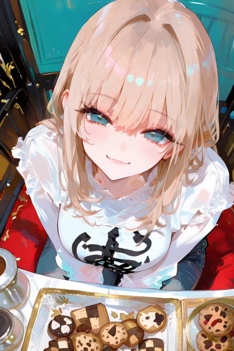 1girl, large breasts, thighhighs,solo, thigh boots, white shirt, black skirt, black footwear, (((masterpiece,high resolution,best quality))), solo,wine bottle, lying, blonde hair, on back, looking at viewer, open mouth, solo, blush, wet clothes, heart, arms up, wet, bed sheet, huge breasts, (beret :1.8), short hair, (iwanagakotoko:0.9), in bed, bedroom, bed, pervert, white panties, small breasts, cute